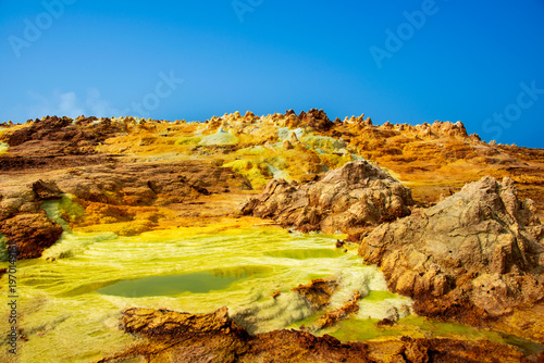 Danakil Depression, a geological wonder in the Afar region where three tectonic plates meet, often called the Cradle of Humanity.