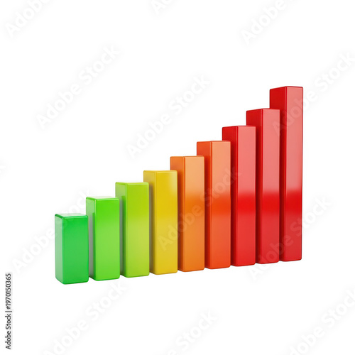 A colorful bar graph showing an upward trend on a black background Free Download A colorful bar graph showing an upward trend on a black background - GFXLoad
