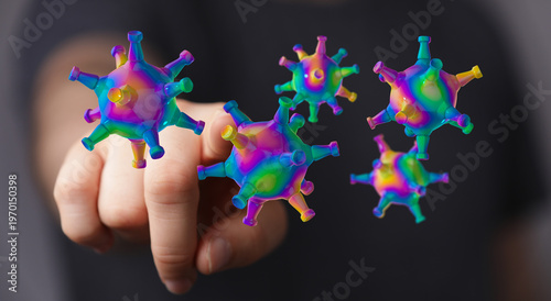 3D render of a colorful cor...