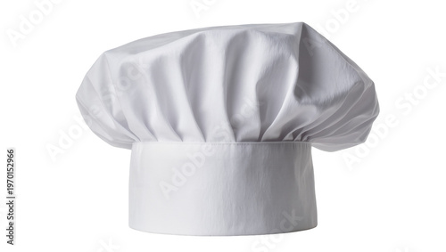 Photos Puffy pleated chef s toque, showcasing crisp folds and a pristine white fabric t