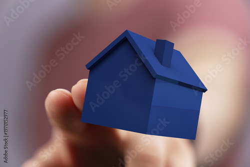 A symbolic image of a blue ...
