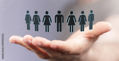 Symbolic image of a hand ho...