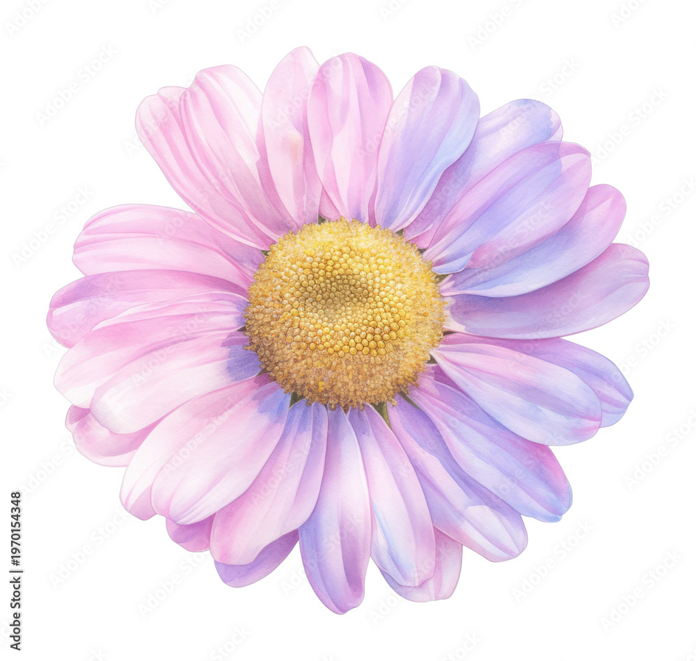 Obraz premium PNG Delicate pastel daisy illustration.