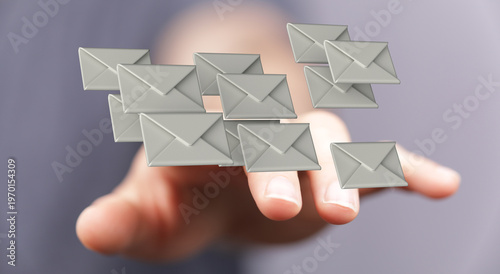 Email marketing concept wit...