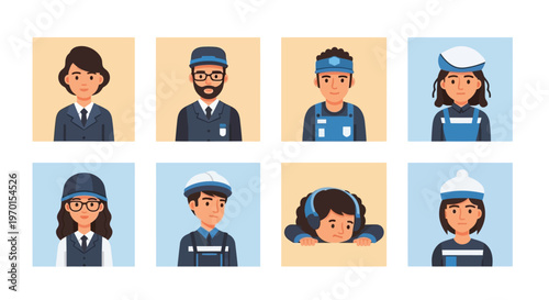 Diverse Group of People in Professional Attire.