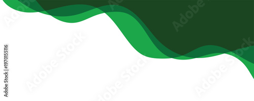 Abstract Green Wave Banner Background