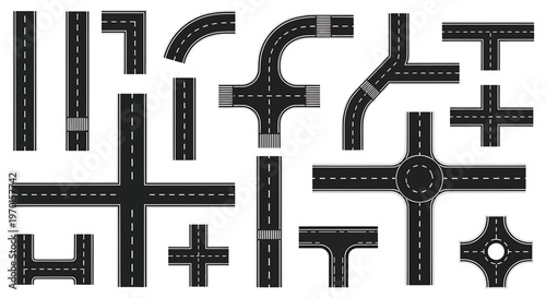 Collection of various road and highway intersection designs and configurations roads highways intersections crossroads junctions