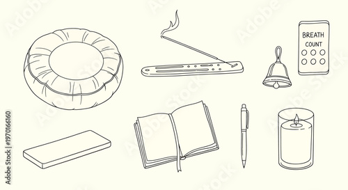 Vintage sundial components and timekeeping instruments isolated on transparent background