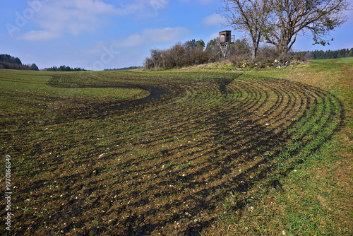 Acker mit Gülle gedüngt