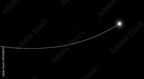 Wallpaper Mural Abstract glowing light trail on black background motion graphic. Torontodigital.ca