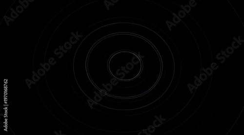 Wallpaper Mural Abstract concentric circles and dot animation on black background. Torontodigital.ca