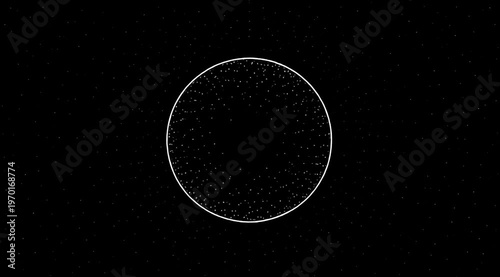 Wallpaper Mural Abstract Circle Growing with Geometric Patterns on Black Background. Torontodigital.ca