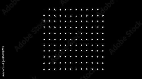 Wallpaper Mural Abstract grid of glowing white dots on a black background. Torontodigital.ca