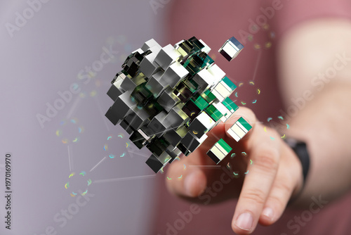 Innovative abstract 3D cube...
