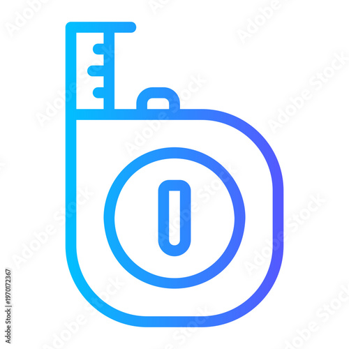 measuring tape gradient icon