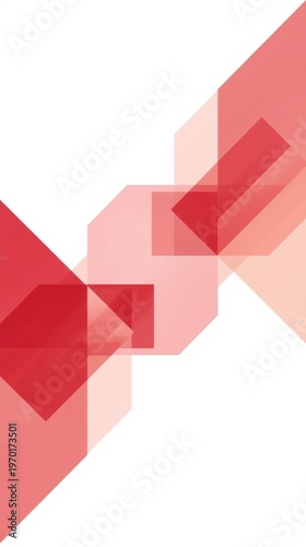 Geometric shapes, red gradient, abstract design, modern art