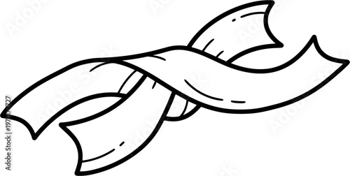 Stylized Ribbon Banner - Hand-Drawn Style