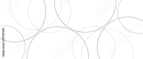 Vector creative technology graphic design element with overlapping circles dots and dashed circles