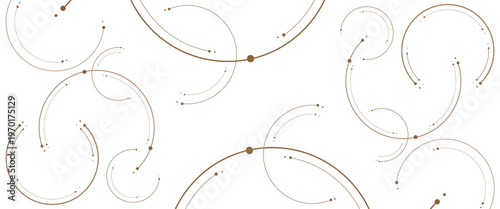 Vector creative technology graphic design element with overlapping circles dots and dashed circles