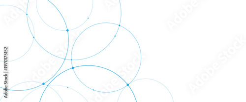 Vector creative technology graphic design element with overlapping circles dots and dashed circles