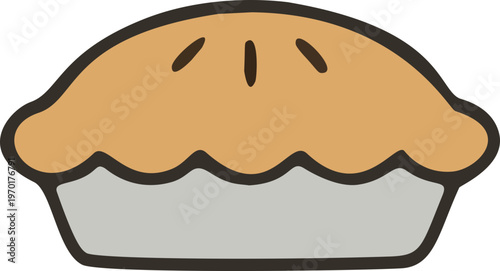 Isolated vector illustration of a sweet chocolate muffin cake with nuts and fresh bread icons on white background