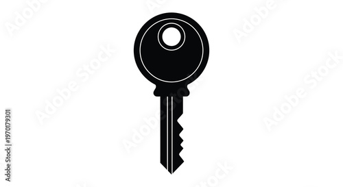 Photos A simple graphic depicts a black key with a traditional tooth pattern presented