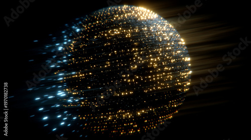 Artificial Intelligence Circuit Planet Global Technology Concept