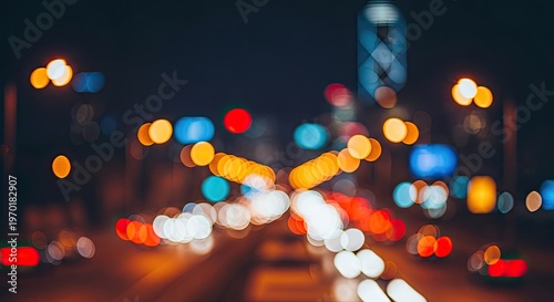 Blurred city lights a visual metaphor for dynamic marketing strategies urban growth