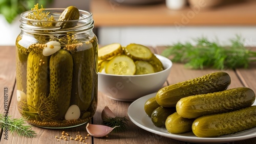 Homemade dill pickles in a jar a briny and refreshing summer treat