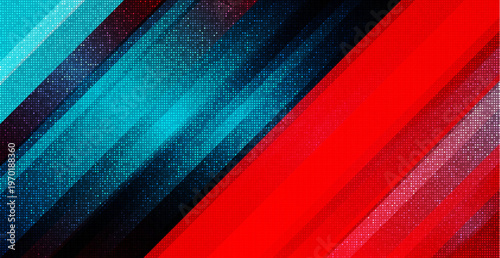 Diagonal blue and red lines background. Design for poster, banner, flyer, brochure, presentation