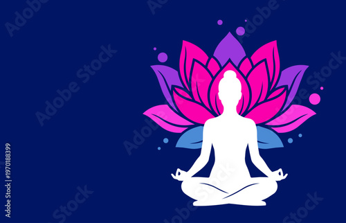 sagoma, donna, silhouette, meditazione, yoga, benessere, relax, rilassare, la mente, posizione yoga,