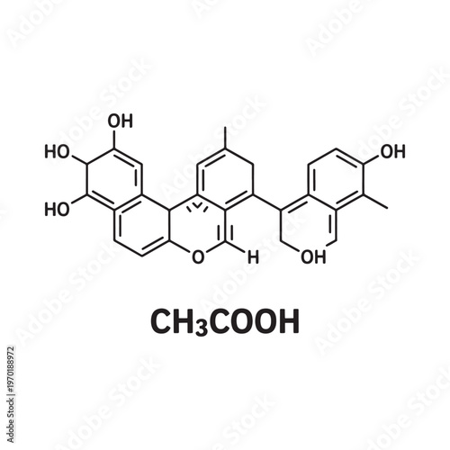 Chemical structure of ellagic acid a naturally occurring polyphenol compound