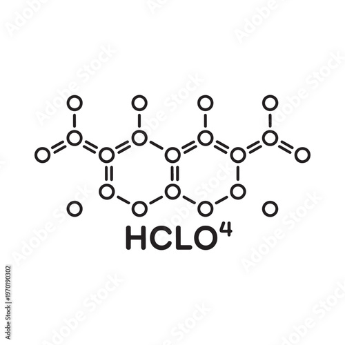 Perchloric acid molecular structure with benzene ring and oxygen atoms