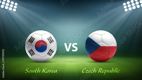 South Korea vs Czech Republic soccer scoreboard broadcast for soccer tournament 2026