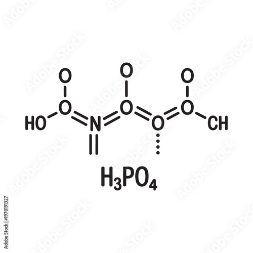 Structural formula of glycerophosphate a chemical compound with phosphate groups