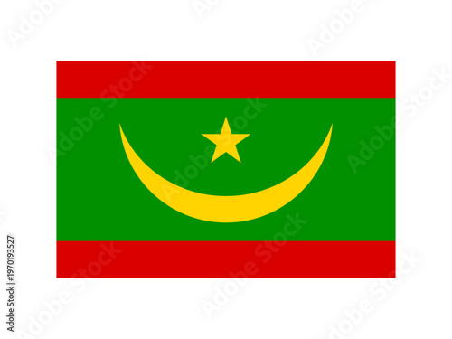 モーリタニアの国旗のイラスト素材2