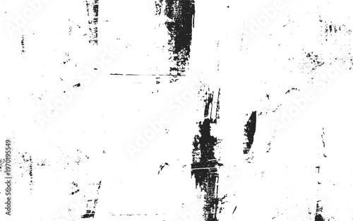 Minimal Black and White Abstract Ink Texture, Vertical Grunge Brush Strokes with Splatter, Monochrome Distressed Paint Background, Modern Artistic Graphic Design Element.