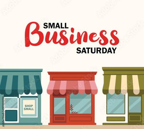 Small Business Saturday background or banner design template 2025 is observed every year in November. Holiday concept. Great for cards, posters, placards, templates