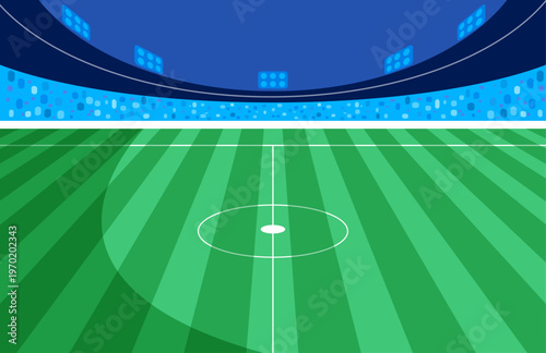 Abstract football stadium design. Geometric soccer field background for World Championship 2026. Modern sport illustration.