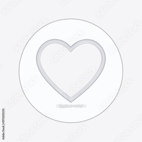 Minimalistisches Herz Icon Vektor