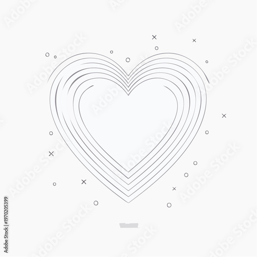 Minimalistisches Herz Icon Vektor