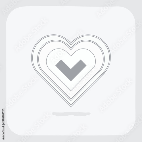 Minimalistisches Herz Icon Vektor