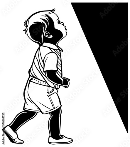 Baby silhouette vector illustration