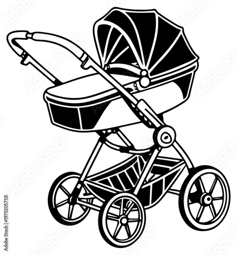 Baby silhouette vector illustration