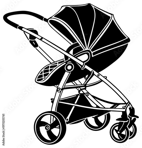 Baby silhouette vector illustration