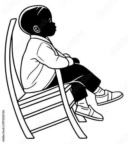 Baby silhouette vector illustration