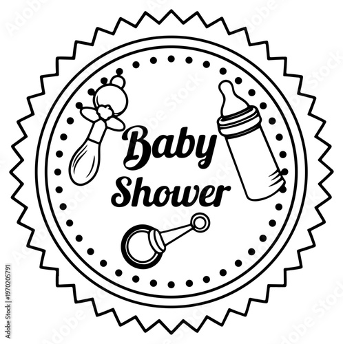 Baby silhouette vector illustration