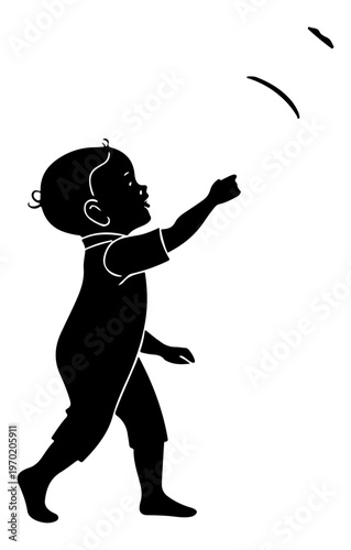 Baby silhouette vector illustration