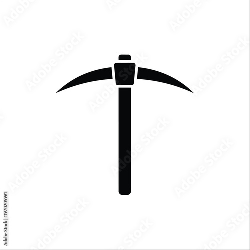 Mining Pickaxe Tool for Excavation and Geological Survey Work Isolated on white background