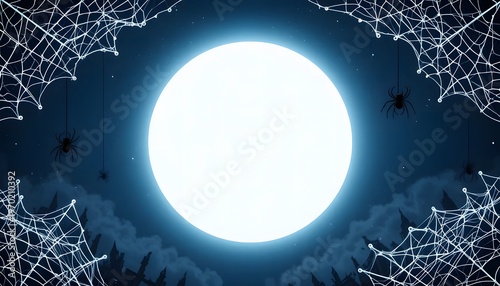 Digital network visualization with a glowing central node